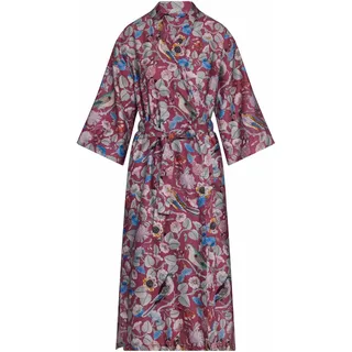 ESSENZA Kimono Ilona Aleste Mauve, M - 100% Bio-Baumwollsatin - Blumen - M