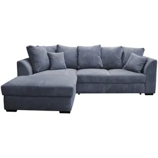 Cantus Ecksofa, Grau, Kunststoff, 3-Sitzer, Füllung: Schaumstoff, Ottomane links, L-Form, 259x174 cm, Stoffauswahl, seitenverkehrt erhältlich, Hocker Rücken echt, Wohnzimmer, Sofas & Couches, Wohnlandschaften, Ecksofas