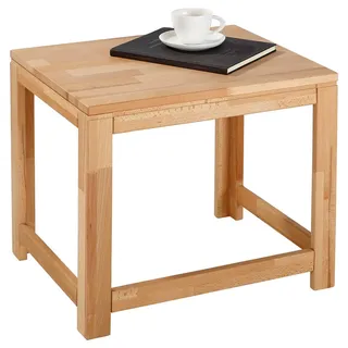 Linea Natura Beistelltisch, Buche, Holz, Buche, vollmassiv, rechteckig, eckig, 45x45x55 cm, Wohnzimmer, Wohnzimmertische, Beistelltische