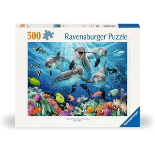 Ravensburger Erwachsenenpuzzle 500 Teile - Delfine im Korallenriff
