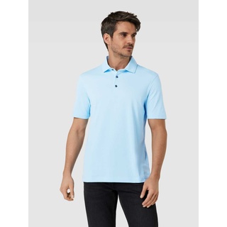 Poloshirt mit kurzer Knopfleiste Modell 'Pepe', Hellblau, XXXL