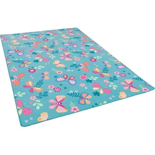 Snapstyle, Kinderteppich, Kinder Spiel Teppich Schmetterling (100 x 300 cm)