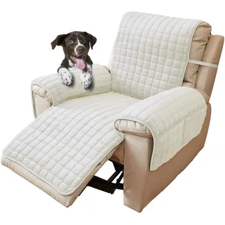 Sesselschoner Für Relaxsessel Sesselüberwurf Mit Armlehne Sesselauflage Anti-rutsch Fernsehsessel Schonbezug Sofa Armlehnenbezüge Sesselbezug Für Haustieren Hund(natur,1 Sitz)