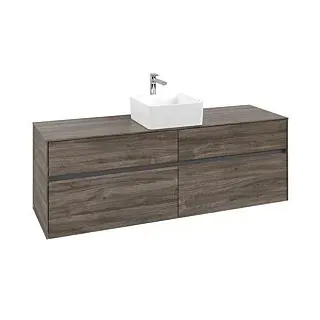 Waschbeckenunterschrank 160 x 55 cm Stone Oak