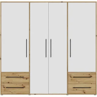 Forte Drehtürenschrank Mokkaris 205,9 x 200,1 x 58,8 cm Beige