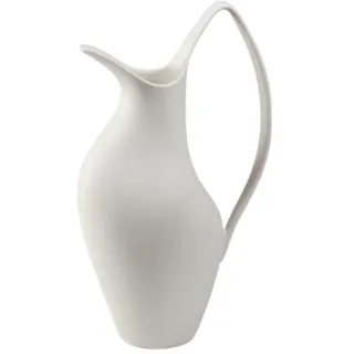 Keramikvase 33x17x19 cm, weiß - Weiß