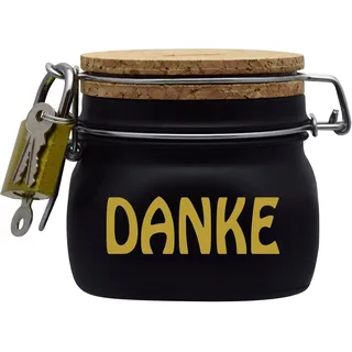 Spardose Geld Geschenk Ideen Danke Schwarz Größe S 0.5 Liter