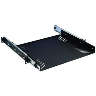 Adam Hall 19" Parts 87556 19" Rackwanne 1 HE mit Auszugsschienen
