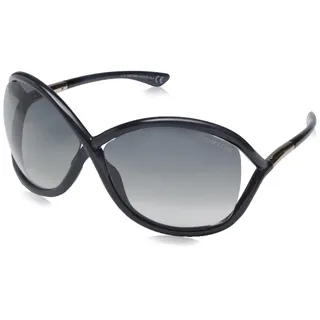 Tom Ford Whitney Sonnenbrille FT0009 Schwarz Transparent Klassisch Polarisiert Vollrand (Full Frame) Grau Gradient Kunststoff Erwachsene Unisex-Erwachsene Weiblich - 64/14