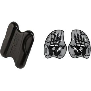Arena Pull Kick II Swim Trainingshocker & Vortex Handpaddel, Schwimmbad-Trainingszubehör, Schwimmbad-Paddel mit Verstellbaren Riemen, PVC-frei