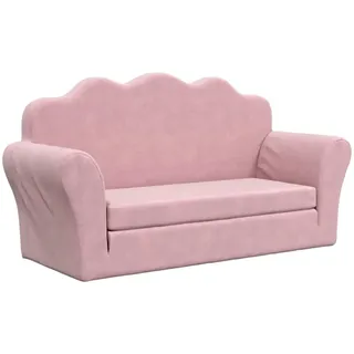 vidaXL Schlafsofa 2-Sitzer rosa weich