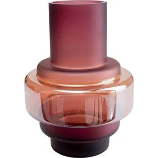 Kare Vase "Rosie" in Rot - (H)24,5 x Ø 18,3 cm