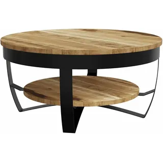 vidaXL Couchtisch Braun Mangoholz 65 x 65 x 32 cm