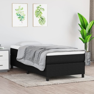 CLORIS MÖBEL- Bettrahmen Bettkasten Schwarz - Boxspringbett Schwarz 100x200 cm StoffVintage94593