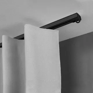 SN DECO GROUP Objektschiene SL" Set 1-läufig schwarz, erhältlich in versch. Längen und Farben, Innenlauf, Vorhangschiene