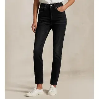 Polo Ralph Lauren für Damen. 211969406001 Super Slim Jeans mit hohem Bund schwarz (27/32), Lässig, Baumwolle, Denim