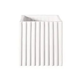 ASA Übertopf mit Rillen, weiß 12 x 12 cm, H. 12 cm 46103005