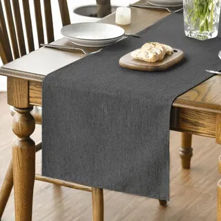 Artoid Mode Grau Tischläufer, Herbst Abwaschbar Küche Esstisch Tisch Dekoration Drinnen Urlaub Party Dekor 40x100 cm