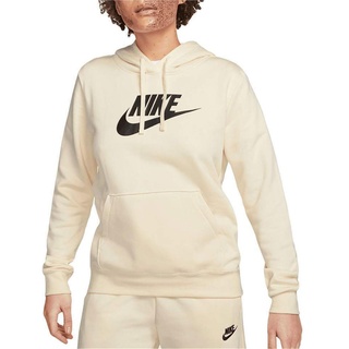 Nike Damen Sportswear Club Fleece Hoodie mit Logo Kapuzenpullover, Coconut Milk/Black, S
