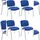 Chrom 4 St. Stoff blau