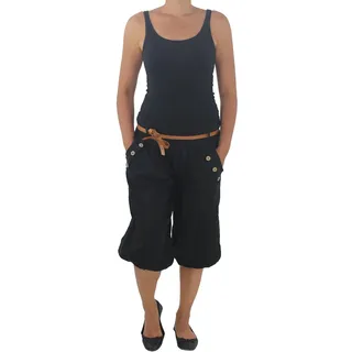 Sotala Damen 3/4 Capri Harems Aladin Pluder Pump Hose Baggy Bermuda Chino Shorts Sommer - Einheitsgröße