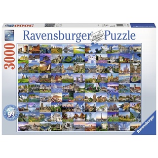 Ravensburger Puzzle 3000 Teile Ravensburger Puzzle 99 Beautiful Places in Europe 17080, 3000 Puzzleteile