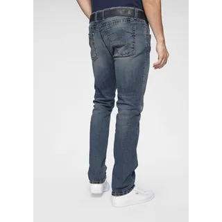 Straight-Jeans CAMP DAVID "NI:CO:R611" Gr. 34, Länge 34, blau (dark, used, vintage) Herren Jeans Straight Fit mit markanten Steppnähten