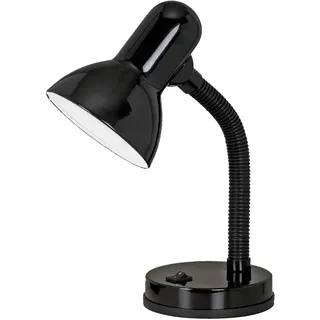 EGLO Tischlampe Basic, 1 flammige Tischleuchte, Schreibtischlampe aus Stahl und Kunststoff, Farbe: Schwarz, Fassung: E27