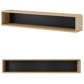 Lomadox ALBANY-83 Wandregal 150 x 27 x 24 cm Braun