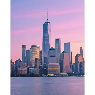 JICFDAO 5D Diamond Painting New York Skyline von Manhattan 40x50cm Diamond Painting Landschaft Diamant Malerei Bilder Stadt Malen nach Zahlen Set Geschenk Mosaik Home Wand Decor für Wohnzimmer Büro