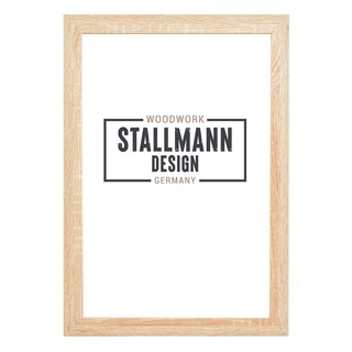 Stallmann Design SD Bilderrahmen mit Acrylglas-Antireflex, Rahmen new modern in 60x90 cm Sonoma Eiche, zum vertikalen oder horizontalen Aufhängen