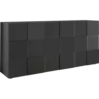 Sideboard INOSIGN "Dama Sideboard" Sideboards Gr. B/H/T: 181 cm x 84 cm x 42 cm, grau (anthrazit hochglanz lack) Sideboards