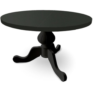 Runder Ausziehbarer Tisch für Esszimmer, CARO - Glamour/Modern Still, Durchmesser: 110 / 150 cm, Farbe: Schwarz