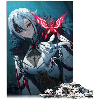 LGNBTGM Puzzle für Genshin Impact Arlecchino, 1000 Teile Holzpuzzle, Anime Stil, 50 x 75 cm, 14+ Jahre, 1 Set, 1000 Teile, 1 Puzzle