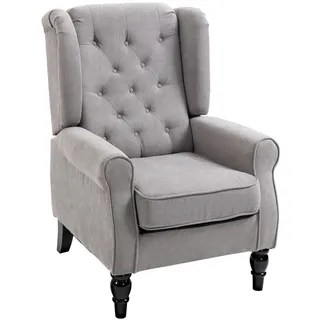 Homcom Ohrensessel Polyester 76 x 86 x 108 cm grau