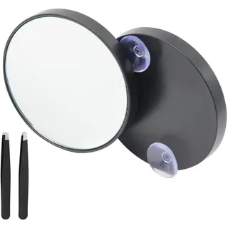 Pilikoll 2 Stück 30-fache Vergrößerungsspiegel & 20-facheVergrößerungsspiegel mit Saugnapf und Pinzette Makeup-Spiegel Kleiner Vergrößerungsspiegel Kompaktspiegel-Set für Make-up, Augenbrauen