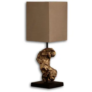 Lampe Tischlampe aus Holz Holzlampe Tischleuchte Treibholz 45cm hoch