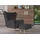 Ohrensessel Telford Fellimitat 77 x 106 x 92 cm Grau mit Hocker