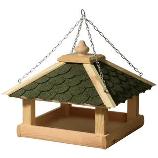dobar Futterautomat Vogelhaus aus Kiefer zum Aufstellen /Aufhängen, viereckig/sechseckig
