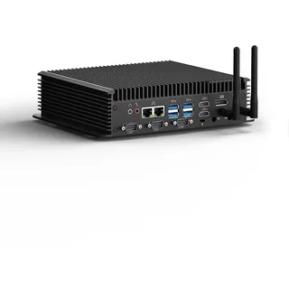 VENOEN Industrie PC i5, Industrial Mini PC Core i5 1235U, 16GB RAM 512GB SSD, Win 11 pro, 2.5G LAN, 2xHD, DP, 3-Display, RS232/RS485 COM, 8 USB, WiFi, BT, 4G SIM Slot, 9-36V Embedded Mini Computer