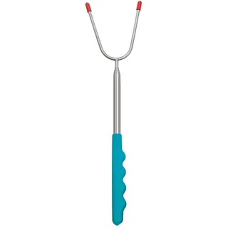 Grillspieße Edelstahl Marshmallow Grillgabel 115cm extra Lange ausziehbar BBQ Gabeln Grillstäbe Bräter Lagerfeuer Camping Grill für Smores, Hot Dogs Shish-Kebabs (Blau)