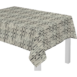 Tischdecke ADAM "Wave" Tischdecken Gr. B/L: 120 cm x 120 cm, quadratisch, beige (natur, dunkelgrau, hellgrau) Tischdecken