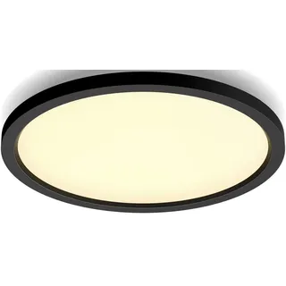 Philips Hue LED Deckenleuchte Aurelle, Bluetooth, Dimmfunktion, LED fest integriert, warmweiß - kaltweiß, mit Dimmschalter schwarz