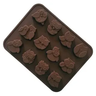 1 Stück Halloween Eule Silikon Backformen, FantasyDay Antihaftbeschichtet Silikon Kuchenform Muffinbackformen Brotbackform Backform Kasten für Muffi