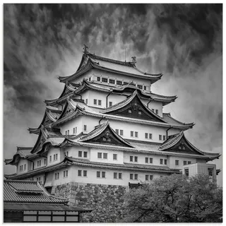 ARTland Glasbild Imposante historische Burg Nagoya Größe: 30x30 cm