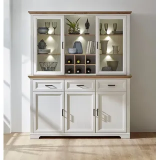 Innostyle Buffet Geschirrschrank Jasmin 2-teilig 0 x 0 x 0 Braun/Weiß