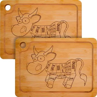 Dune Design Schneidebrett-Set Holz 2 33 x 23 cm Braun