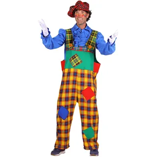 T3292-1000-XXL Mehrfarbig Herren Clown Hose Latzhose Gr.XXL=60