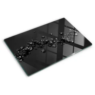 Tulup Herdabdeckplatte 80x52 cm schwarz