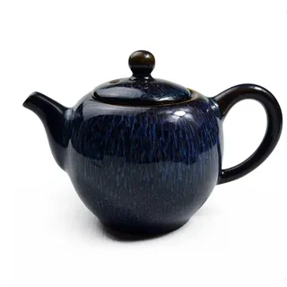 Vv8oo Porzellan-Teekanne, 266 ml, traditionelles Handwerk, farbige Glasur | Chinesisches Gongfu-Teeset Teekannen mit Sieb